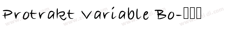 Protrakt Variable Bo字体转换